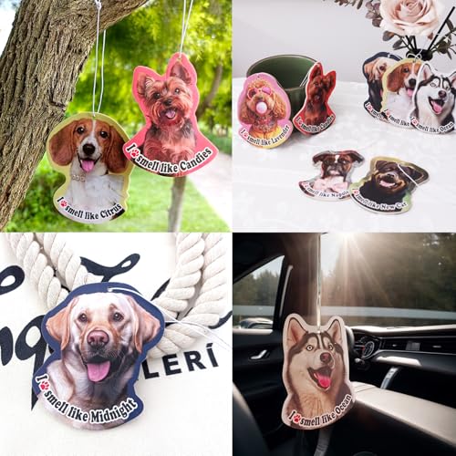 Image of Car Air Freshener Hanging Cute Dog Air Freshener for Car Gift for Pet Lovers 7 Pack
