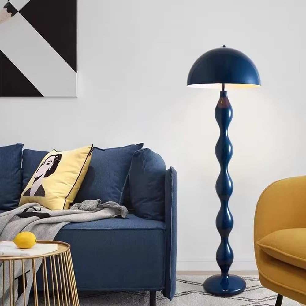 HGJHJJHK Modern 59.1" Globe Floor Lamp Iron Floor Light Wavy Body Standing Lamp with LED E26 Dimmable Contemporary Spherical Shade Tall Light for Living Room Bedroom Study Villa