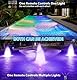 Idealife 20-LED Poolbeleuchtung Unterwasser Licht, Magnetisch Wiederaufladbar Voll wasserdichte Teichbeleuchtung mit Gepaart RF Fernbedienung Q-Pad Großer Magnet Saugnäpfe für Spa Whirlpool, 2 Pcs