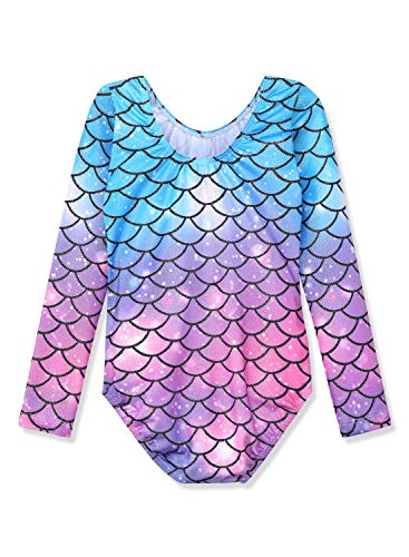 HOZIY Gymnastics Leotards for Girls Unicorn Pink Purple Sparkly Dancewear Activewear Quick Dry