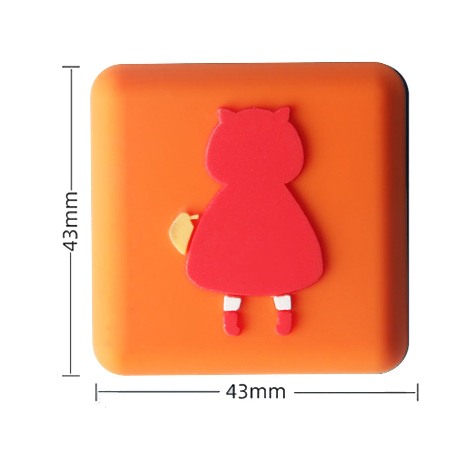 Silicone Door Handle Bumper Cartoon Design, Self Adhesive Silent Stopper for Door, Refrigerator, Furniture, Multipurpose, Cute Cartoon Design (Little Red Hat)
