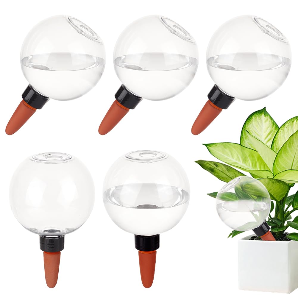 NBEADS 6 bombillas de riego automático, globos de riego de plantas, dispositivo de agua de jardín, inserto de maceta autollenable para plantas de interior y exterior