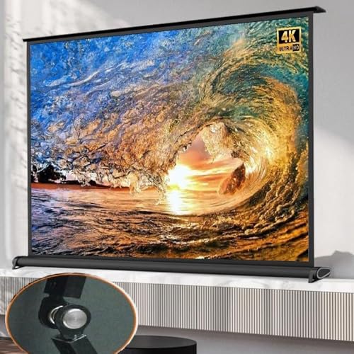 Pantalla manual retráctil para proyector 20 a 50 pulgadas miniatura 7