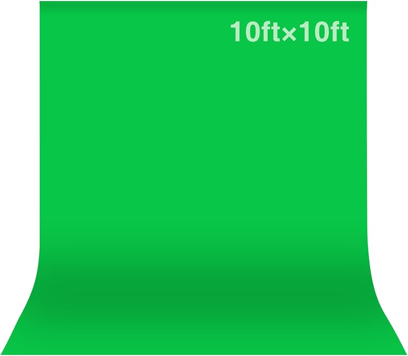 Fondo de pantalla verde, telón de fondo fotográfico de pantalla verde de 10 x 10 pies | Fondo de pantalla verde plegable ChromaKey de poliéster grueso con bolsillo para varilla para transmisión de fotografía, vídeo, Zoom y juegos