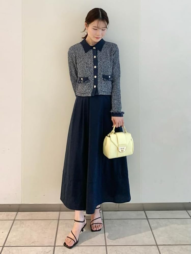 【専用】2wayネックフレアシャツワンピース　ネイビー　サイズ０ Amazon.co.jp: [フレイ アイディー] 2wayネックフレアシャツワンピース