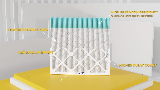 Image of BNX TruFilter 14x25x1 Air Filter MERV 11 (4-Pack) - MADE IN USA - Allergen Defense Electrostatic Pleated Air Conditioner HVAC AC Furnace Filters for Allergies, Dust, Pet, Smoke, Allergy MPR 1200 FPR 7