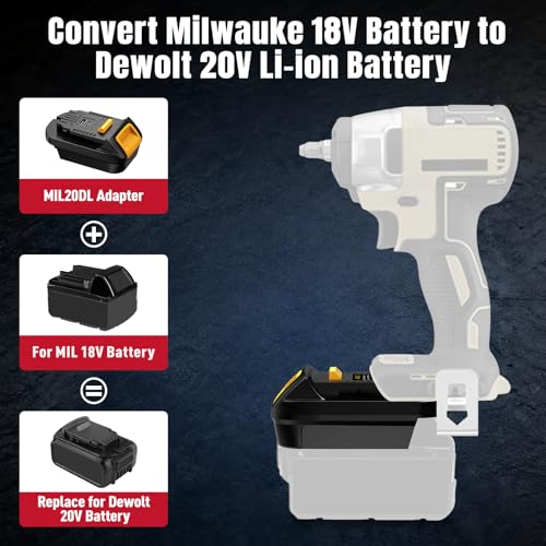 MAKBOS Adapter for Milwaukee to for Dewalt Battery by MAKBOS - Used condition - Image 2