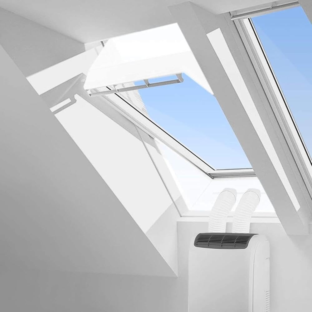Kit di guarnizioni per finestre AC per condizionatori d'aria portatili, soluzione di ventilazione impermeabile e antivento, per finestre scorrevoli e battenti, facile installazione con nastro adesivo