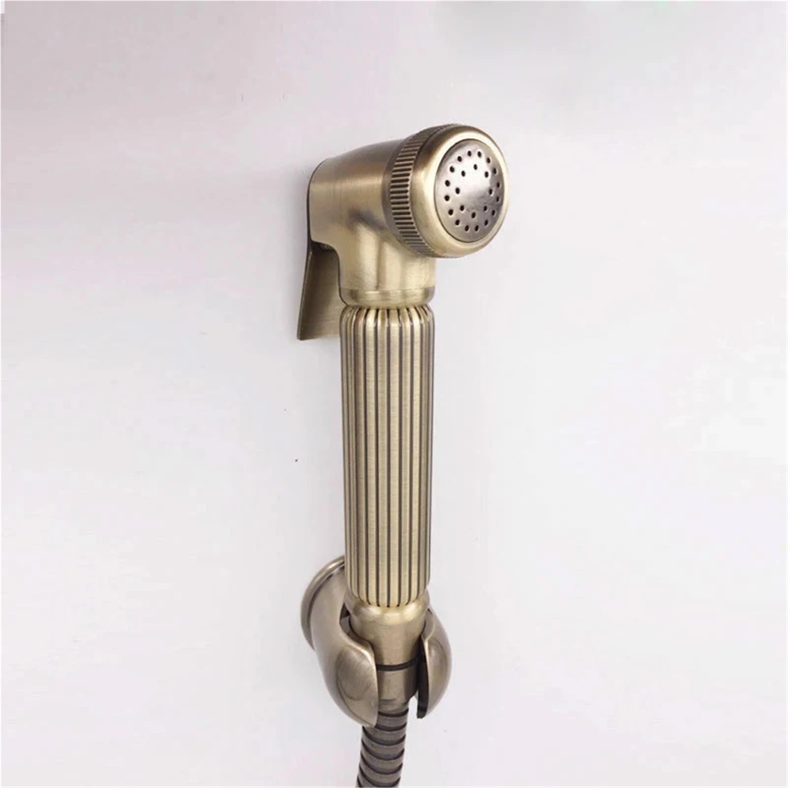 douchette à main Robinet de bidet WC en bronze antique, mitigeur douche salle bain laiton, douchette à jet d'air, robinet d'eau froide simple(Color2)