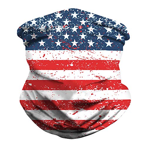 CYUURO Stripes USA Flag Print Balaclava and Cool Skull Stars for Men Women
