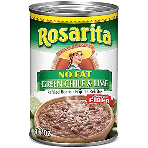 Rosarita No Fat Refried Beans with Green Chile and Lime Cover