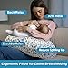 x-vesolje Nursing Pillow, Breastfeeding Pillow with Removable Cover, Ergonomic Breast Feeding Pillow, Baby Feeding Pillow for Mom Easier Breastfeeding- Original Size/Leaves