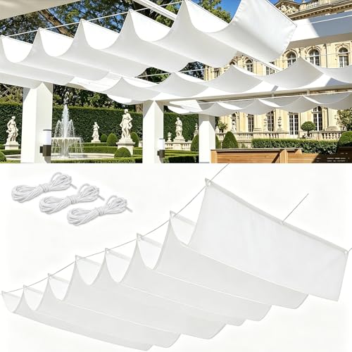 Voile ombrage rétractable 2.5x2.6m imperméable blanc - 2
