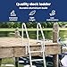 vidaXL 4-Step Dock Ladder Silver 22.83 x 30.31 x 65.35 in Aluminium, Sleek Aluminium Dock Ladder, Easy to use for Garden or Terrace, Perfect for watercraft Access