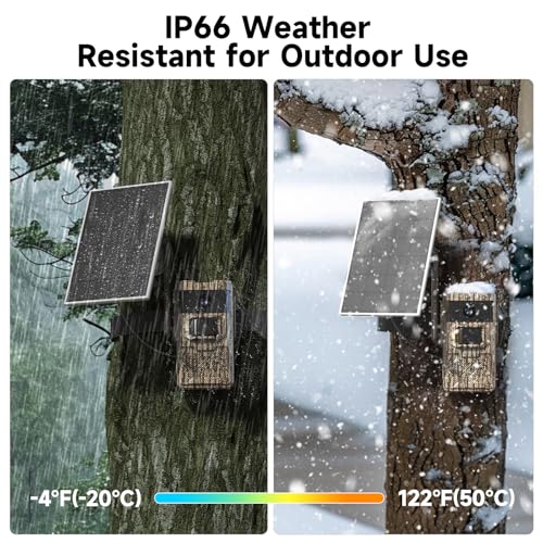 Tkenpro Trail Camera 4G Cellular Trail Cameras 2K Live Feed, Unlimited Data Plan Game Camera Built In Sim Card Trail Cameras With Night Vision Motion Activated Waterproof Ip66 Solar Powered Security Camera thumb #5