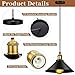 Retisee 12 Pcs Industrial Pendant Light Vintage Metal E26 Base Hanging Light Rustic Black Dome Pendant Lamp Fixture Farmhouse Kitchen Hanging Ceiling Lamp for Dining Room Bedroom Hallway Bar