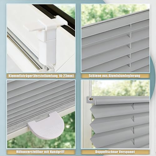 Stores en papier auto-adhésifs gris 30x210 cm : protection vie privée et pose sans percer - 3