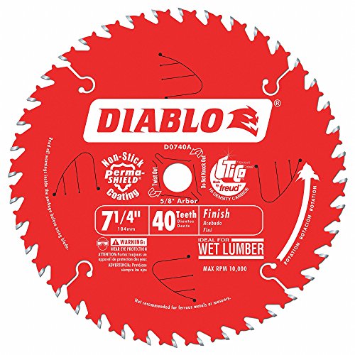 Diablo Finish Saw Blade - 7-1/4' Dia., 40 ATB...
