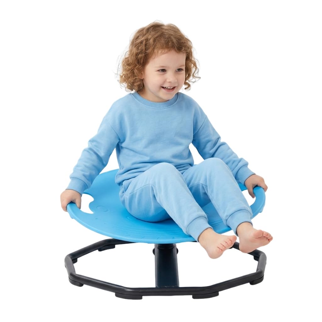 MOONLAND Kids Sensory Spinning Chair for Autism,360°Quiet Swivel Chair,Blue