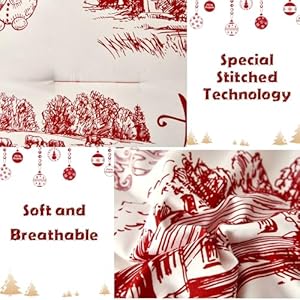 Dinjoychristmascomfortersetkingsizeredbeigesnowmanchristmastreeprintedpatternholidaybeddingset3piecessoftmicrofiberxmasnewyeargiftbedcomforter104x90 Urban Country Home Decor Dinjoy christmas comforter set king size red beige snowman christmas tree printed pattern holiday bedding set 3 pieces soft microfiber xmas new year gift bed comforter 104×90 urban country home decor