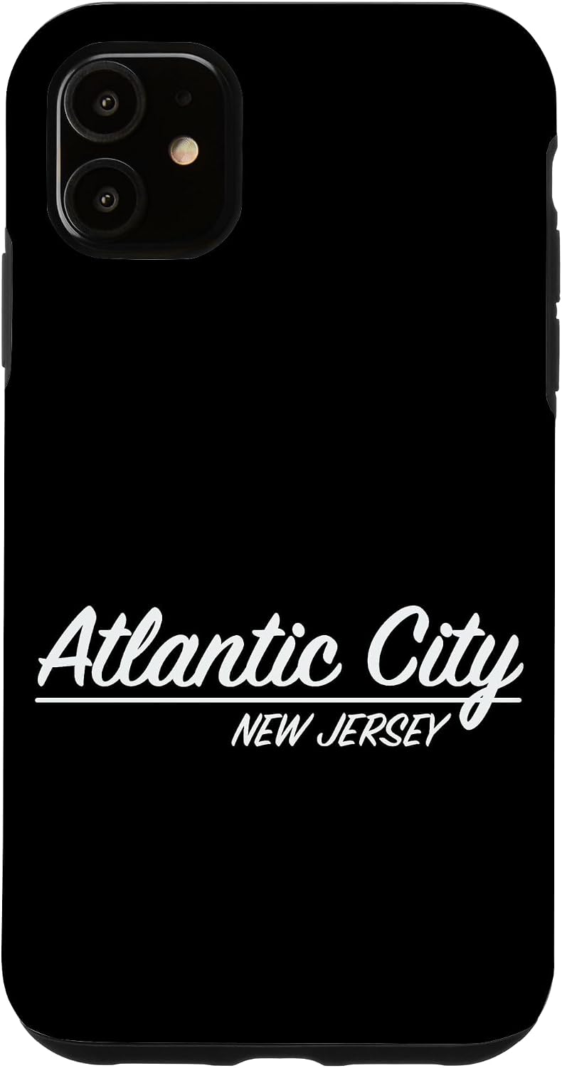 Retro Script Atlantic City NJ New Jersey Case for iPhone 11