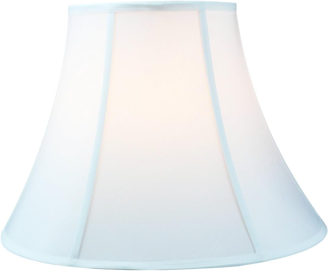 9x18x13.5 White Bell Shantung Lampshade with Brass Spider fitter - Perfect for table and floor lamps - Large, White