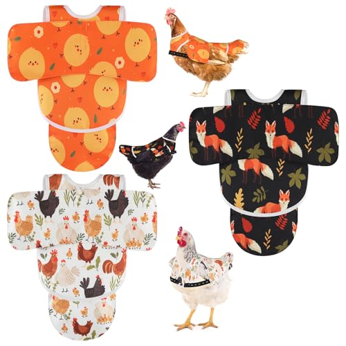 Esmorah Chicken Saddle for Hens Large Hen Saddle with Extended Shoulder Wing & Tail Coverage Protection - Adjustable Straps Premium Breathable Anti-Pecking Chicken Vest for Feather Recovery