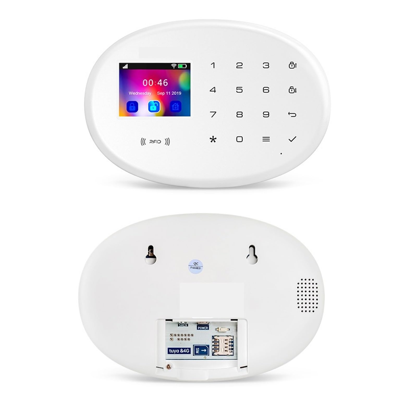 Di Allarme GSM Home Wireless APP Telecomando Allarme Antifurto Schermo Da 2,4 Pollici Sicurezza Domestica 4G(Kit2)