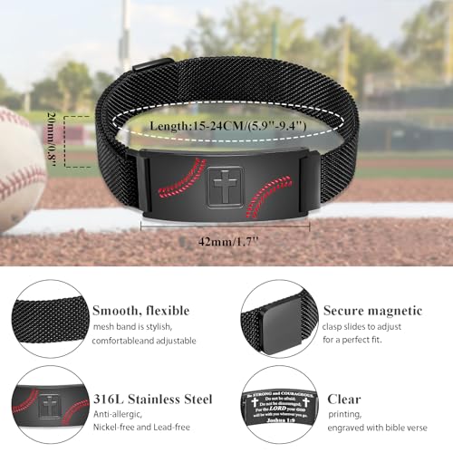 Pulsera ajustable con motivo deportivo para hombres miniatura 6