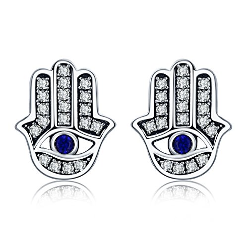 Boucles d'oreilles argent 925 anti-allergie avec fermoir sûr et brillants CZ transparents