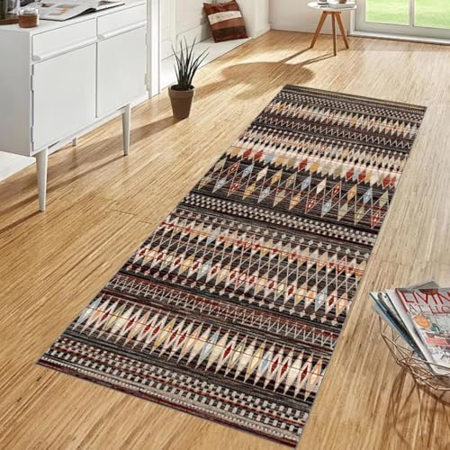 XUEGAIXIA Alfombras para Pasillos Largos 50 x 80 cm Moderno, Non-Slip Washable Narrow Rug Absorbent Floor Mat Pelo Corto Antideslizante, Lavable a máquina, para Salón Hall Cocina Lavanderia Entrada