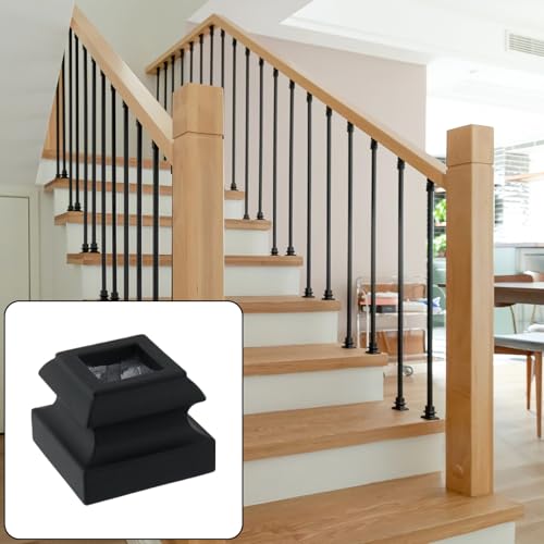 Balaustres de aluminio de 5/8 para escaleras negras 7