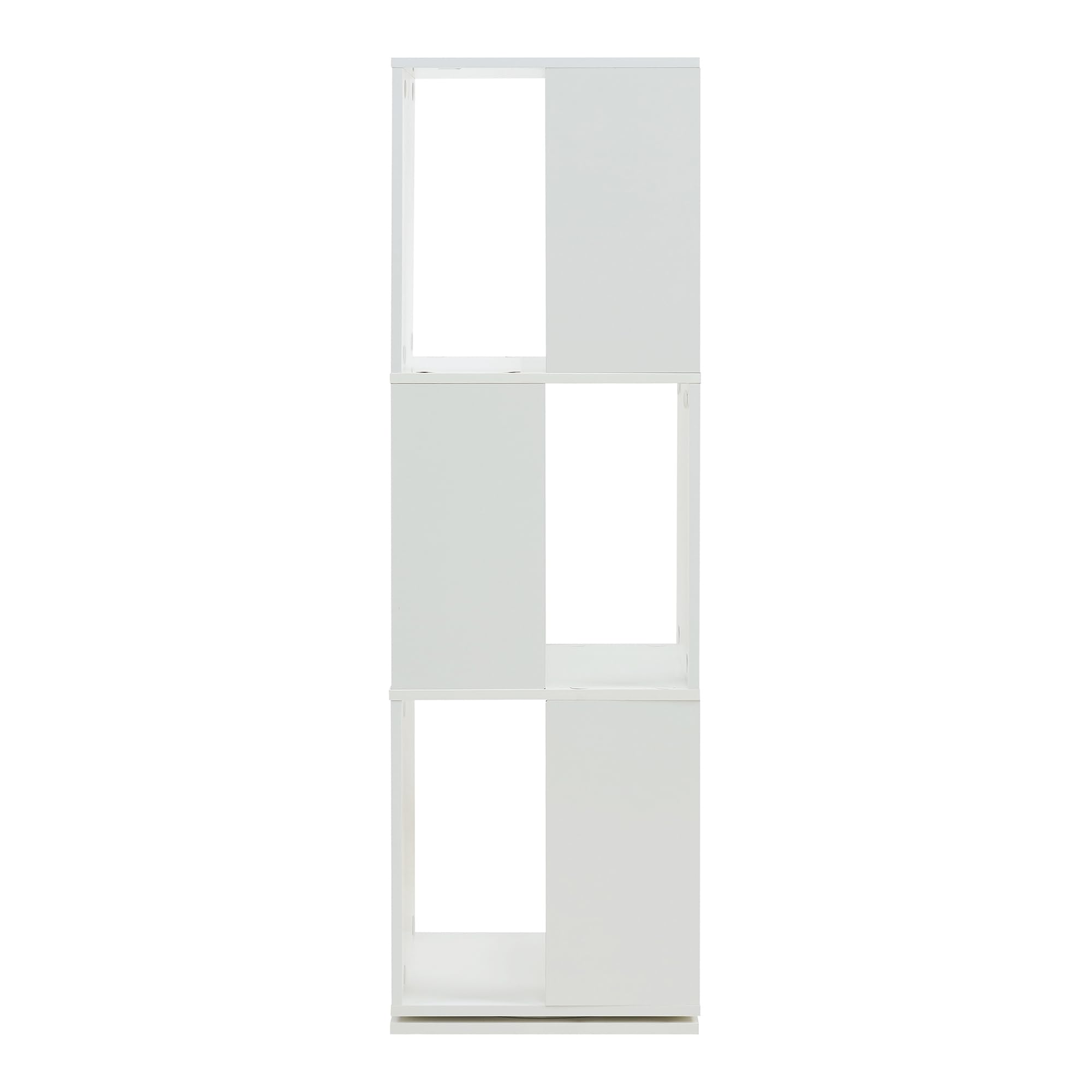 [en.casa] Libreria Girevole per Cameretta Scaffale Rotante per Bambini a 3 Livelli Mobile Espositore Porta Libri con Scomparti 109 x 34 x 34 cm - Bianco