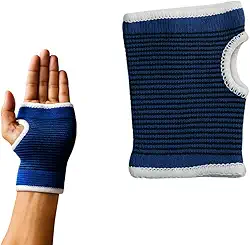 Munhequeira De Alta Compressão Estabilização Elástica Ajustável ao Corpo Premium Profissional Protetor Punho E Pulso Para Tendinite Articulação Ideal Recuperação Ortopédica Alívio Dores Nas Mão Lesão Tala Tratamento Cor Azul