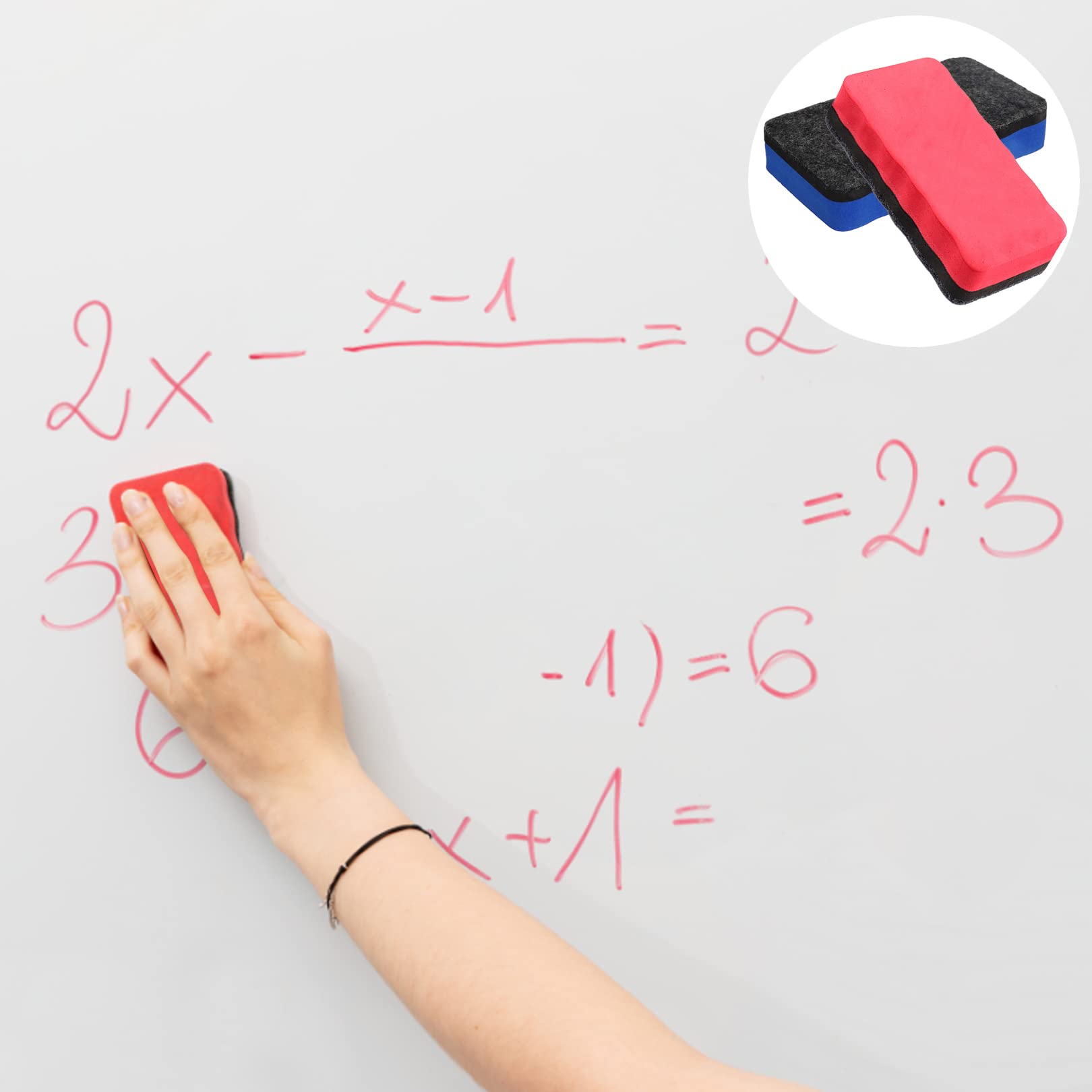 Lot De 4 Mini Gommes Effaçables à Sec Pour Tableau Noir, Mini