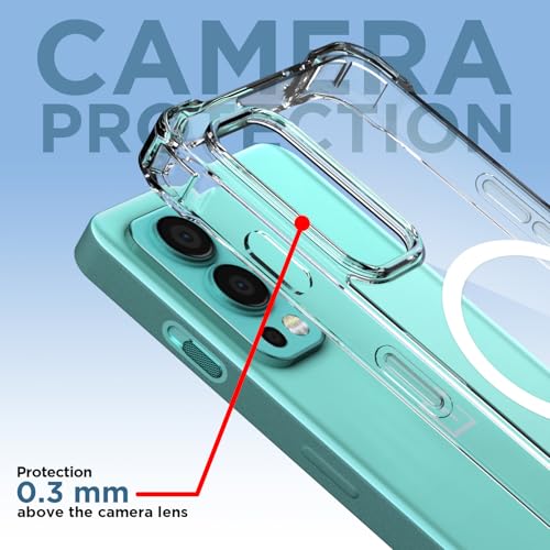 Image of Pikkme Back Cover for OnePlus Nord 2 5G Mag-Safe Shockproof PC + TPU Protective Case Magnetic Support Bumper Case (Transparent Mag-Safe)