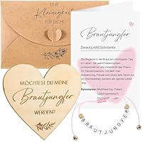 Neer Brautjungfer Geschenk Enthalten Brautjungfer Armband Herzförmiges Holzschild Definition Karte und Umschläge Möchtest du Meine Werden Geschenk für Freundin Frau