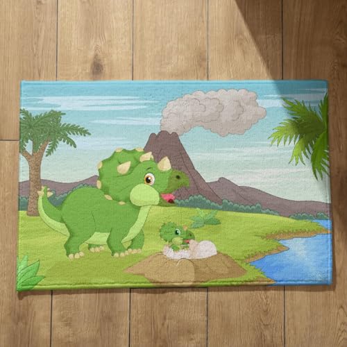 Isdreem Alfombra Escalera Interior Felpudo Exterior Grandes XXL Dinosaurio Alfombra Felpudo Muy Grande para Entrada De Casa Felpudos Baratos, 50x80cm