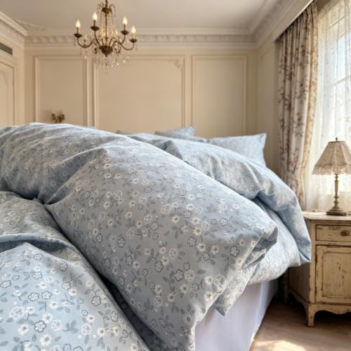 Housse de Couette 260x240 Bleue Lavable en Machine à 40°C - 7
