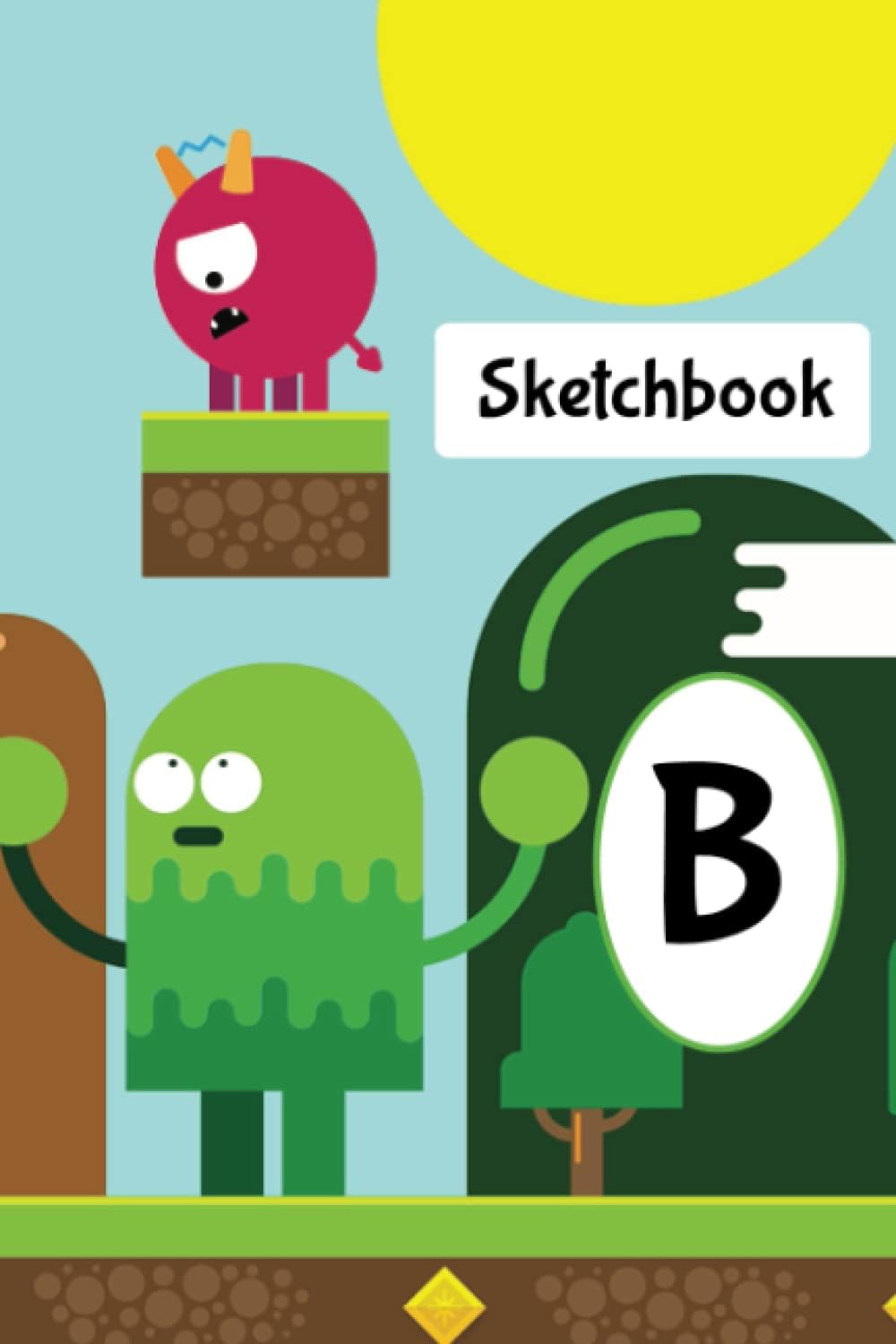 Personalized Sketchbook for Boys Letter B: Cute 6"x9" Sketchbook for Boys, 100 Blank Pages for Drawing, Sketching, Doodling and Writing: Small Sketch Pad for Kids