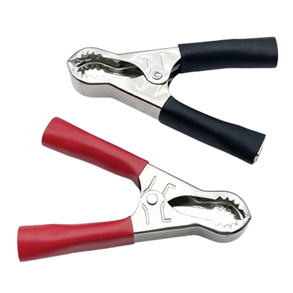 Zhengzhixingniu Red/Black 2Pcs 50A Jump Lead Clamps Heavy Duty Pure Copper Crocodile Clamps Car Battery Alligator Clips Heavy Duty Pure Copper Crocodile Car Battery Alligator Clips