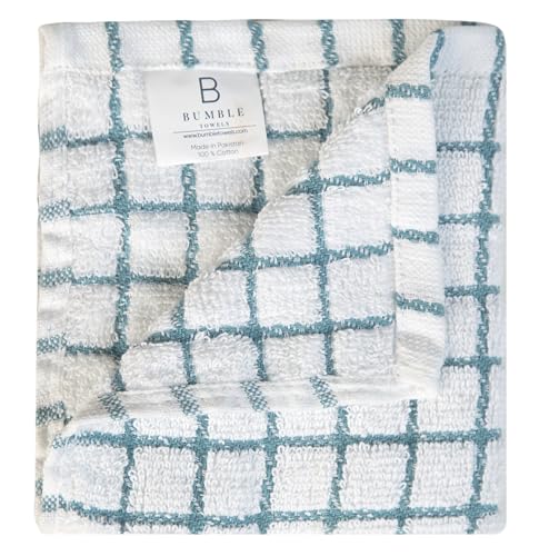Image of Bumble Dish Cloths (8 Pack) | 12 inch x 12 inch | 100% Cotton Kitchen Towels | 406 GSM | Soft, Highly Absorbent & Durable Dish Towels for Kitchen | Multicoloured Checked