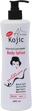 Kojic Acid Skin & Body Lotion - 600ml | Daily Moisturizing Cream for Dark Spots, Uneven Skin Tone, Age Spots & Hyperpigmentation | Corrects Dark Areas | Suitable for Face & Body