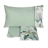 fazzini mobili FLOREALE Fazzini Lenzuola copriletto matrimoniale CALLE 3 VERDE percalle di cotone - Matrimoniale: lenzuolo sopra cm. 260×295 cm – sotto con angoli cm.180x200x30 tinta unita – 2 federe 52×82 cm