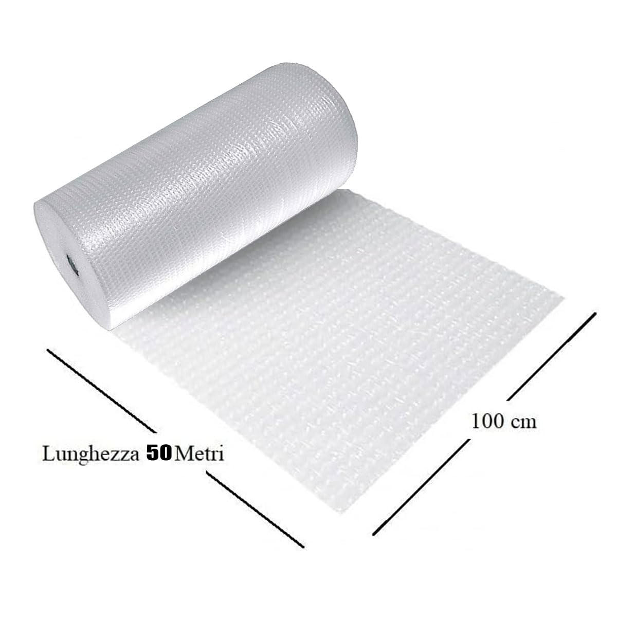 HYTAMA TOOLS Luftpolsterfolie für Verpackung, Höhe 1 m x 50 m, Luftpolsterfolie für Transport, Umzug, zum Schutz zerbrechlicher Gegenstände