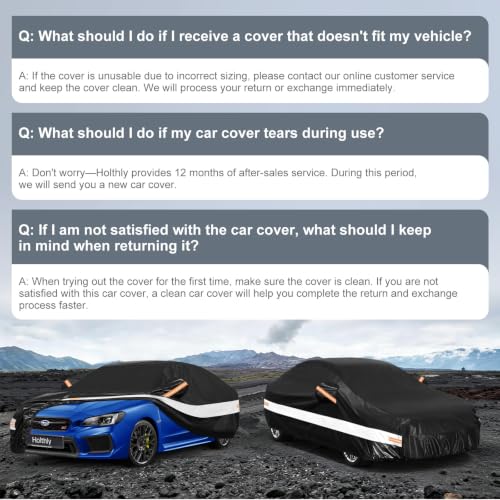 Image of 10 Layers Hatchback Car Cover Custom Fit for Subaru Impreza (1992-2026), Waterproof All Weather for Automobiles, Outdoor Full Cover Sun Dust Rain Protection with Cotton. Black
