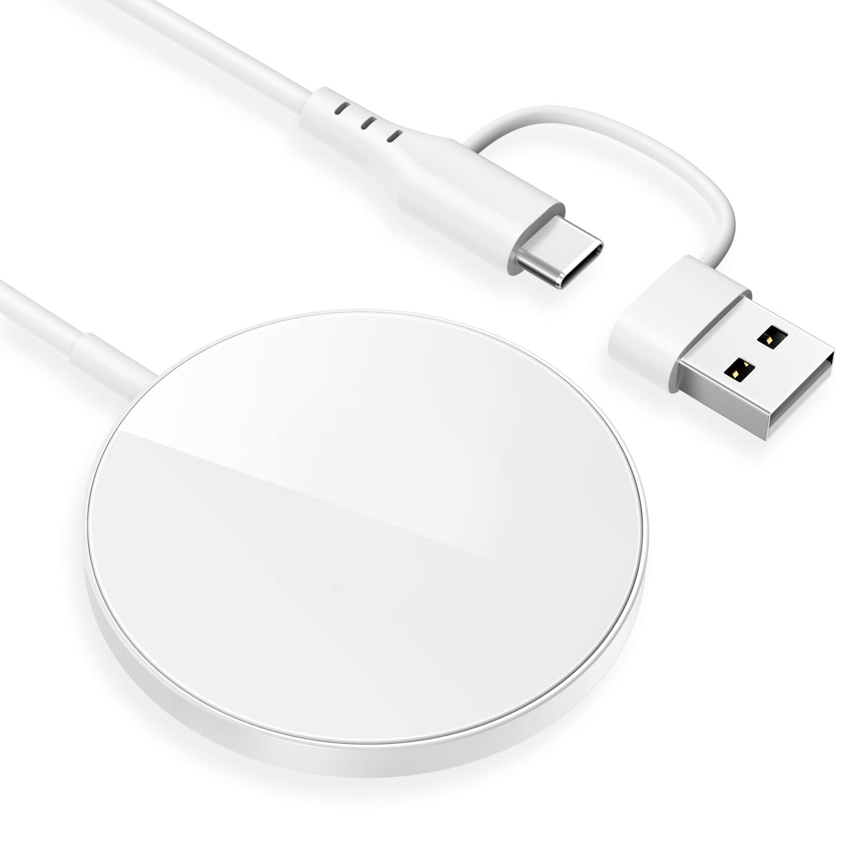 GINRGERS Magnetic Wireless Charger, 15W Fast Wireless Charging Pad, Mag-Safe Wireless Charger Compatible with iPhone 13 12 11 Mini Pro Max Air Pods (No Adapter)