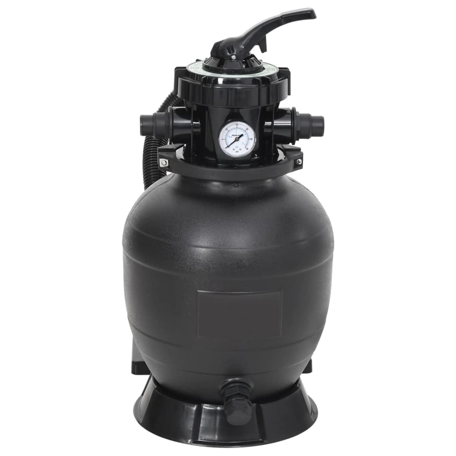 ZEYUAN Filtro de Arena para Piscinas con válvula de 6 vías, Depuradora Piscina, Depuradora Arena, Filtro De Arena para Piscina, Arena para Depuradora Piscina, Negro