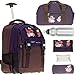 Produktbild 6 Teile MEGA Set: ELEPHANT Trolley XL Schultrolley Ruckstrolley Trolly / + Mäppchen + Sporttasche + Faulenzerrolle + Regenüberzug + Trinkflasche/Violetta