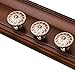 Bouton 4 pièces pour armoires de cuisine et de chambre à coucher,tiroir vintage à poignée ronde,pour portes de meubles de placard en bois,motif victorien,31x26mm,avec vis de montage (Amber white)